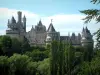 Castelo de Pierrefonds - Árvores e castelo feudal