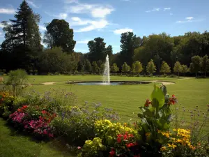 Castillo de Rambouillet - Macizos de flores en el jardín francés