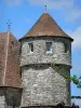 Castillo de Vascoeuil - Centro de Arte e Historia: torre octogonal del castillo de la vivienda el trabajo de oficina del historiador Jules Michelet