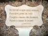 Catacombes de Paris - Ossuaire (situé dans d'anciennes carrières souterraines) : citation de Lamartine et ossements