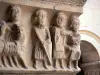 Cathédrale et cloître d'Elne - Détail d'un chapiteau sculpté du cloître