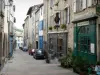 Caylus - Facades of houses in the Rue Droite street