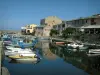 Centuri - Kleine haven met boten, dokken en huizen in het dorp (Marine)