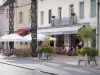 Chalon-sur-Saône - Houses and café terrace of the Hôtel-de-Ville square