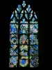 Charleville-Mézières - Interior of the Notre-Dame d'Espérance basilica: modern stained glass window