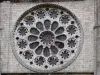 Chartres - Notre-Dame cathedral (Gothic building): rose window of the western facade