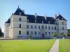 Château d'Ancy-le-Franc - Allée bordée de pelouses menant au château Renaissance