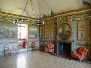 Château d'Ancy-le-Franc - Intérieur du palais Renaissance : salle des Archives