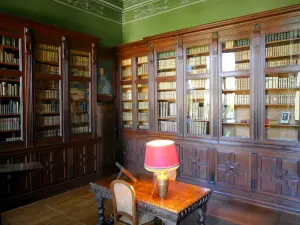 Château d'Ancy-le-Franc - Intérieur du palais Renaissance : bibliothèque