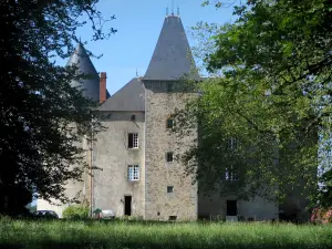 Château de Brie - Maison forte et arbres, dans le Parc Naturel Régional Périgord-Limousin