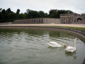 Château de Chantilly - Bassin d'eau avec des cygnes