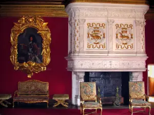 Château de Chenonceau - Inside of the castle: Louis XIV lounge (fireplace)