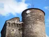 Château de Coupiac - Tour agrémentée d'une horloge