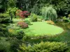 Château de Courances - Pièce d'eau et végétaux du jardin japonais