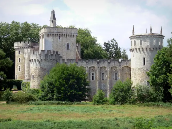 Château-Guillaume - Medieval fortress surrounded by trees; in the town of Lignac, in the Allemette valley, in La Brenne Regional Nature Park