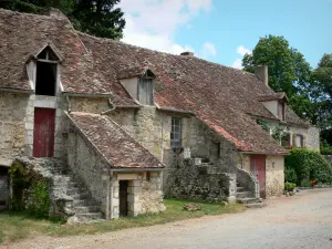 Château-Guillaume - Houses of the village; in the town of Lignac, in the Allemette valley, in La Brenne Regional Nature Park