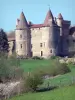 Château de Lespinasse - Château fort médiéval bordé de prairies en fleurs