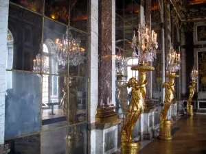Château de Versailles - Intérieur du château : galerie des Glaces