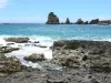 Châteaux headland - View of the rocks of the Châteaux headland and the Atlantic Ocean