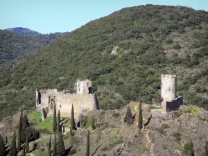 Châteaux de Lastours - Cabaret et tour Régine, deux des quatre châteaux cathares du site de Lastours