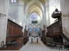 Chiesa di Saint-Seine-l'Abbaye - All'interno della chiesa abbaziale: stalli scolpiti