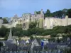 Chinon - Castelo com vista para as casas da cidade velha