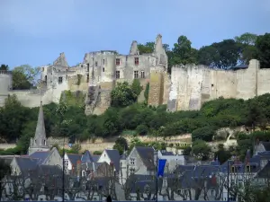 Chinon - Castelo com vista para as casas da cidade velha