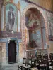 Civray - Dentro de la iglesia de San Nicolás: murales
