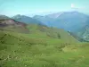 Col d'Aubisque pass - View of the Pyrenees mountains from the Col d'Aubisque pass