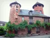 Collonges-la-Rouge - House of Ramade Friac met zijn twee torens