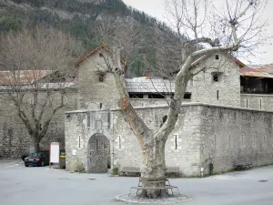 Colmars - Porte de Francia, paredes y árboles