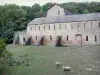 Comberoumal priory - Priory of grandmontain de Comberoumal: Monastic buildings and meadow with sheep