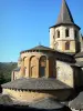 Conques - Clocher octogonal et chevet de l'abbatiale Sainte-Foy