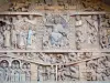 Conques - Tympan roman du portail occidental de l'abbatiale Sainte-Foy représentant le Jugement dernier