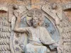 Conques - Portail occidental de l'abbatiale romane Sainte-Foy : détail du tympan du Jugement dernier