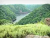 Corrèze landscapes - Panorama of the gorges of the Dordogne from the Saint-Nazaire site located in the municipality of Saint-Julien-près-Bort