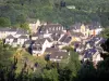 Corrèze landscapes - View over the roofs of houses Aubazine