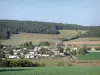 Côte-d'Or landscapes - Houses surrounded by pastures and forest