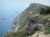 Côte Vermeille - Sentier de la côte rocheuse avec vue sur la mer