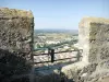 The Crest Tower - Crest: Battlements of the medieval keep with a view of the Drôme valley