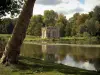 Dampierre castle - Pond and pavilion on the island