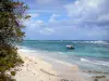 O Desirade - Raisinier, areia fina e águas azul-turquesa do Oceano Atlântico
