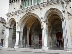 Dijon - Porch and gates of the Notre-Dame church