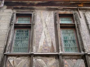 Dijon - Old half-timbered facade of the Millière house