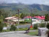 Domaine des Tourelles - Vista delle case del villaggio di La Plaine-des-Palmistes e le montagne verdi intorno