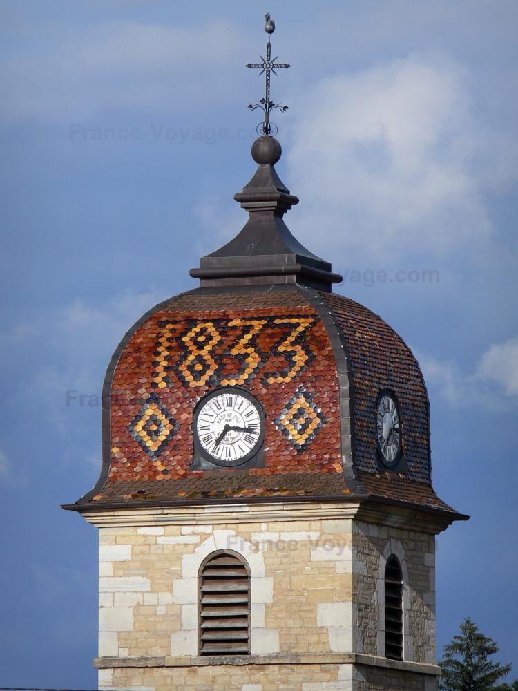 Guide du Doubs - Clochers comtois - Clocher comtois de l'église de Randevillers