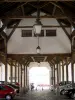 Dourdan - Under the covered market hall