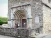 Église de L'Hôpital-Saint-Blaise - Portail de l'église romane Saint-Blaise