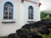 Église Notre-Dame-des-Laves - Lave figée au pied de l'église