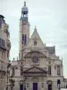 Église Saint-Étienne-du-Mont - Façade et clocher de l'église